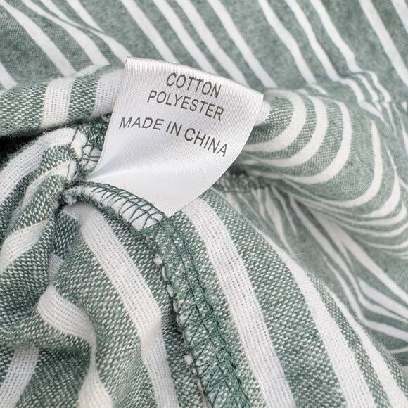 Princess Polly Size 4 Striped Wrap Ruffle Mini Skirt | Green White Zip Feminine - Picture 7 of 10